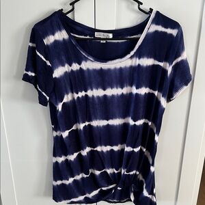 Nine Britton Navy Tie-Dye Short Sleeve Top women’s size medium